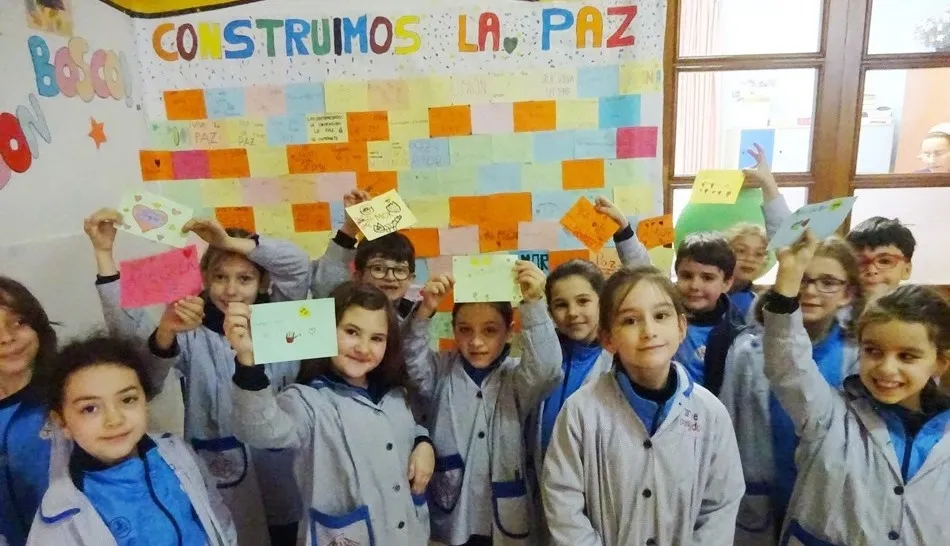 Algunos de los mensajes de los estudiantes, con motivo del Día de la Paz