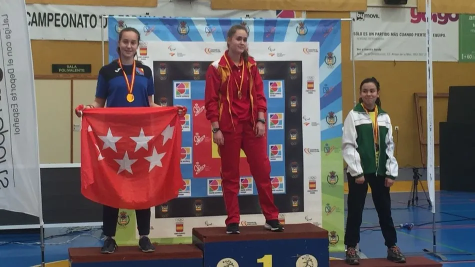 Andrea García, en el podium