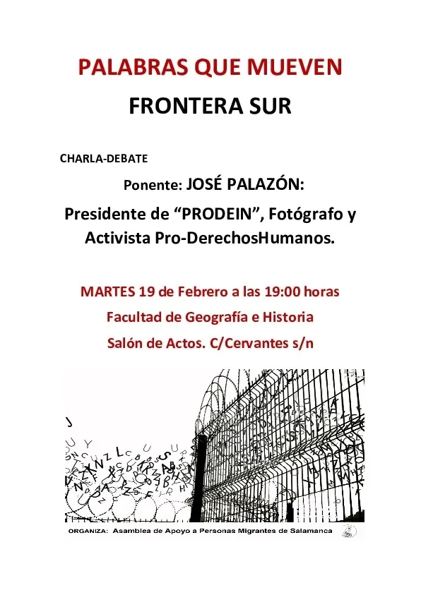 Foto 2 - Jos&eacute; Palaz&oacute;n ofrece una charla sobre migraci&oacute;n el pr&oacute;ximo martes