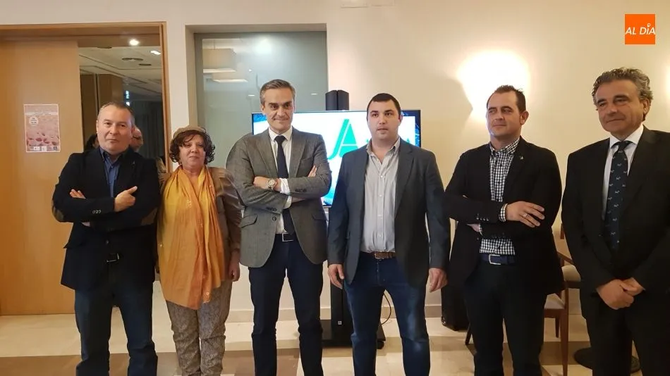 Donaciano Dujo, Encarnación Pérez, Óscar Sayagués, Castor Fernández, Juan Luis Delgado y Javier García Presa