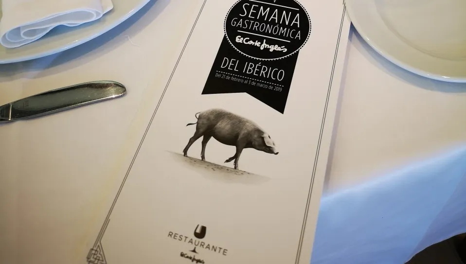 El Corte Inglés acoge en su restaurante la V Semana Gastronómica del cerdo ibérico