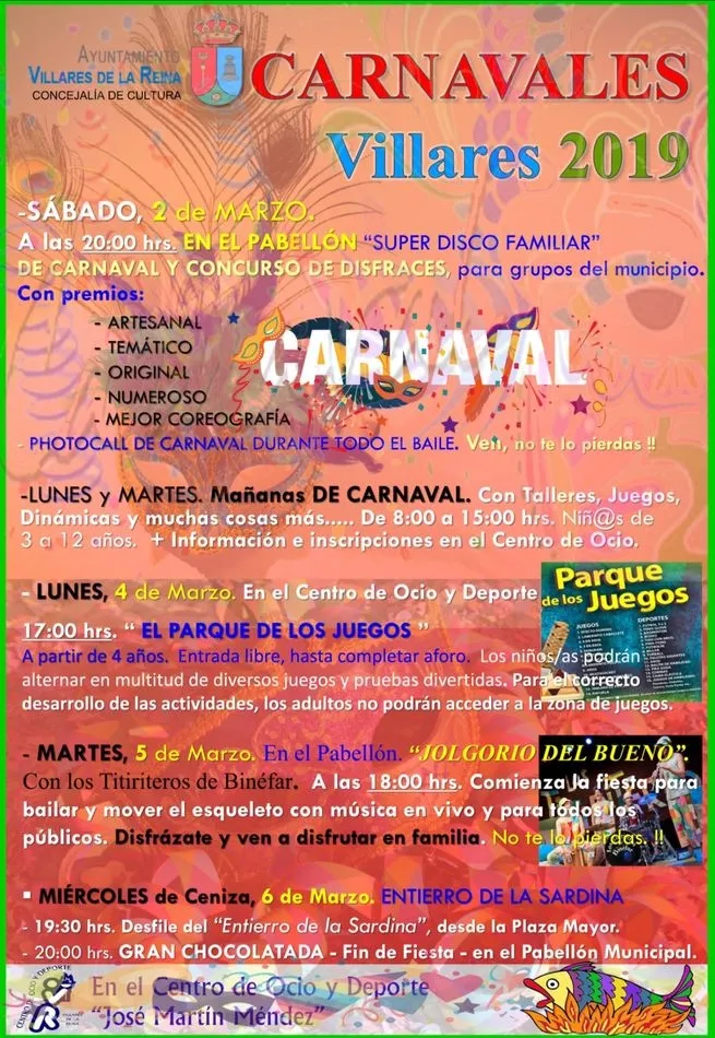 Foto 4 - Completo y variado programa de Carnaval en Villares para la participaci&oacute;n de todos los vecinos
