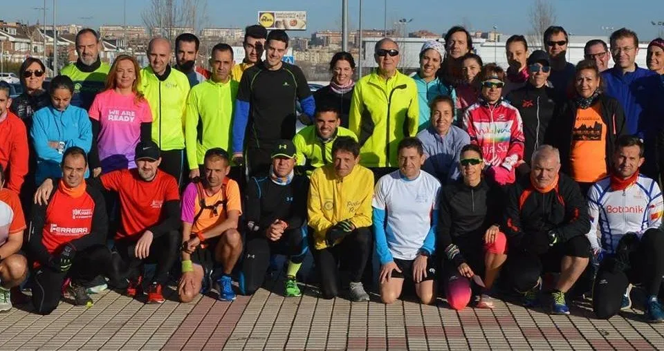 Participantes en los entrenamiento para la Media Maratón