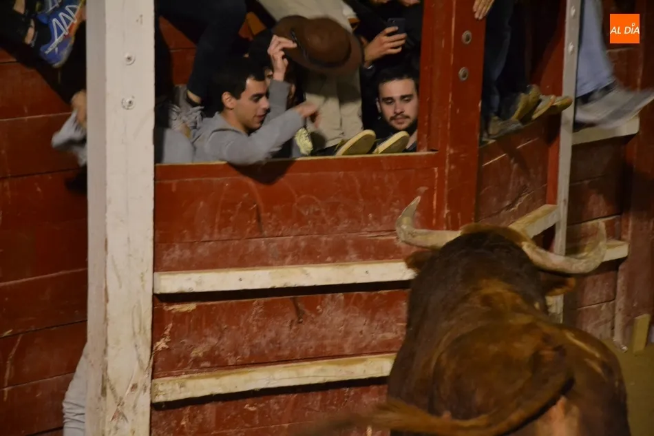 Foto 10 - Un sevillano se libra de sufrir una cornada milagrosamente en la desigual capea nocturna  