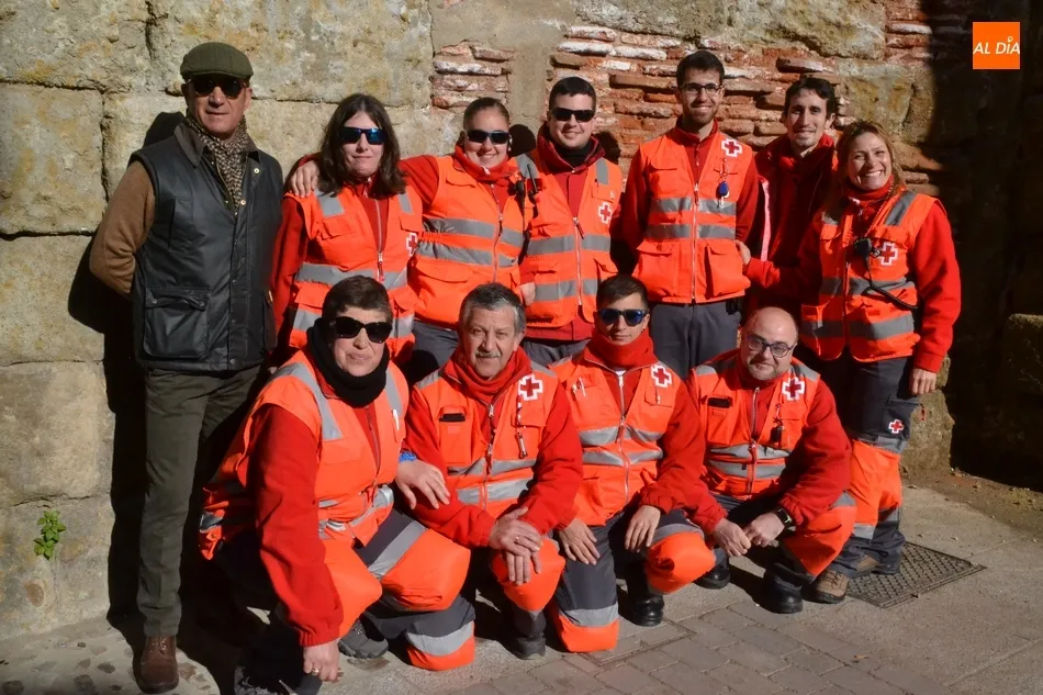 Parte del equipo humano de Cruz Roja