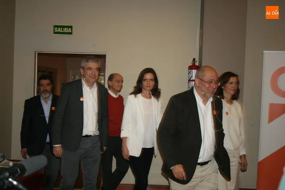 Francisco Igea, primero por la derecha, en un reciente acto de Ciudadanos