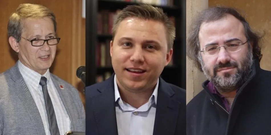 Luis Fajardo, Andy Wickham y A. P. Alencart, de las entidades convocantes