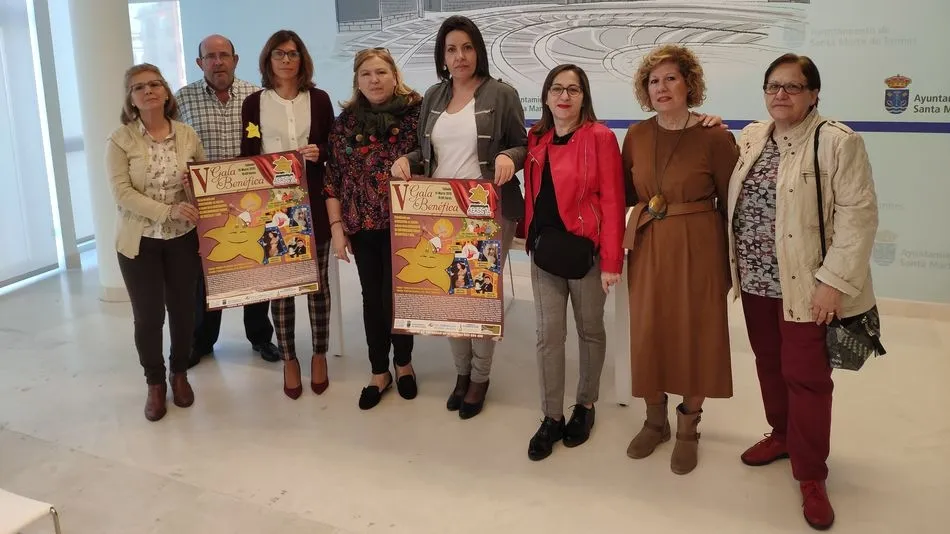 Presentación en el Ayntamiento de Santa Marta de la  V edición de la Gala Benéfica a favor de Aerscyl