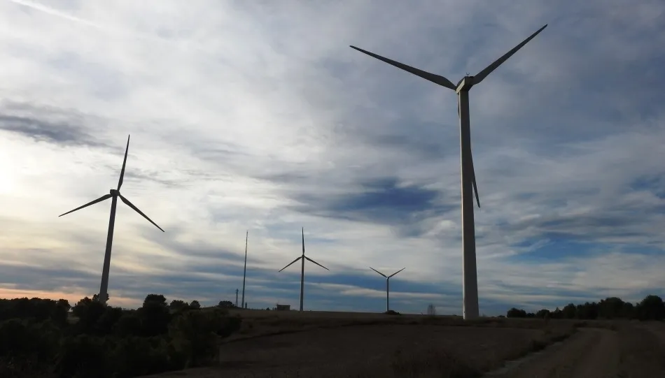 Parque eólico de Dueñas, en Palencia
