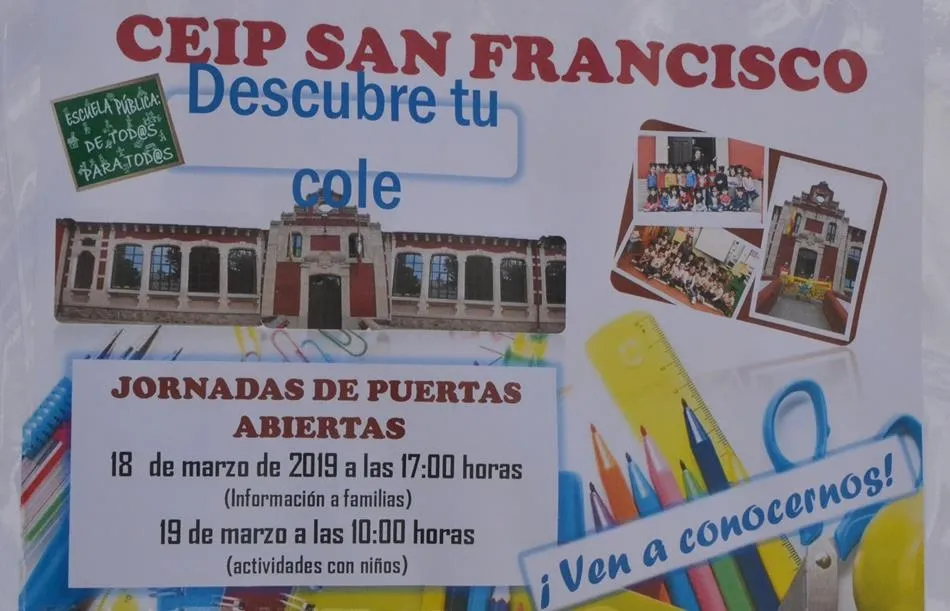 Los coles programan para la semana que viene sus Jornadas de Puertas Abiertas  