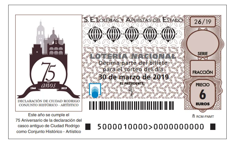 Así lucen los décimos de la Lotería Nacional dedicados al 75 Aniversario  
