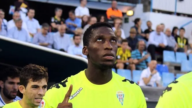 Bijimine en un partido con el Córdoba / Córdoba CF