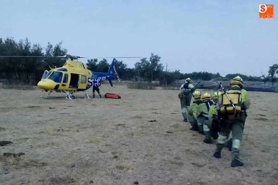 Imagen de archivo de una cuadrilla helitransportada | Foto C.P.