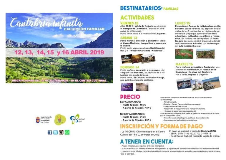 Último día para inscribirse en la actividad ‘Cantabria infinita’
