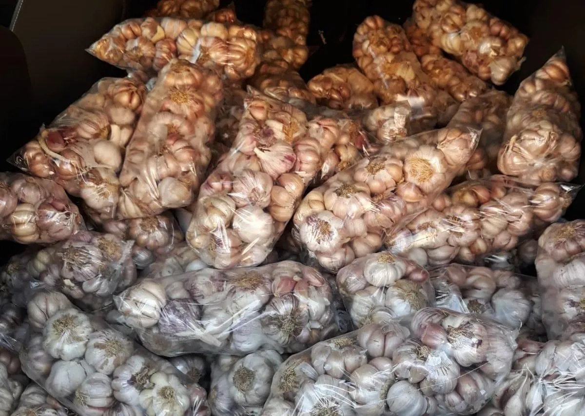 Ajos incautados en el rastro de la Aldehuela