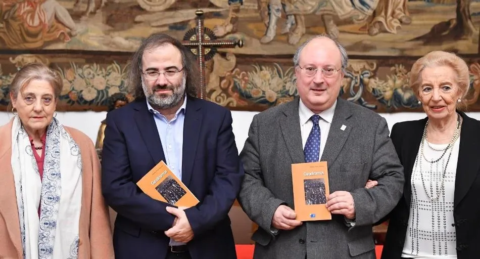 Ruiz Barrionuevo, Alencart, Cabero y Fernández Labrador, en la Casa-Museo Unamuno. Foto de Gabriel Alonso