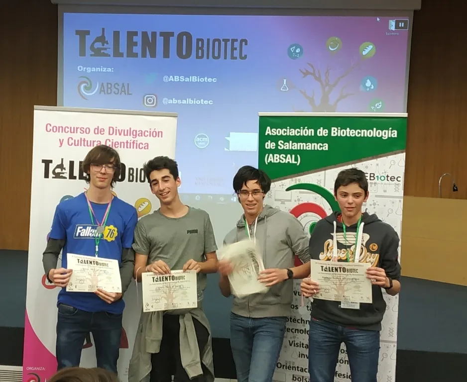 Foto 5 - Cuatro alumnos del colegio Marista Champagnat ganan el III Concurso Talento Biotec