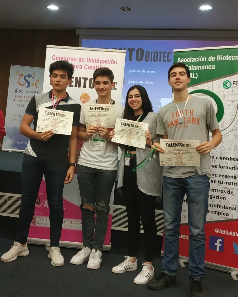 Foto 4 - Cuatro alumnos del colegio Marista Champagnat ganan el III Concurso Talento Biotec