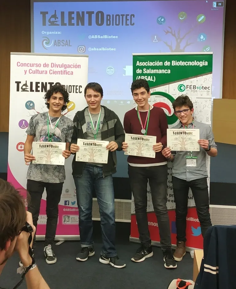 Foto 2 - Cuatro alumnos del colegio Marista Champagnat ganan el III Concurso Talento Biotec