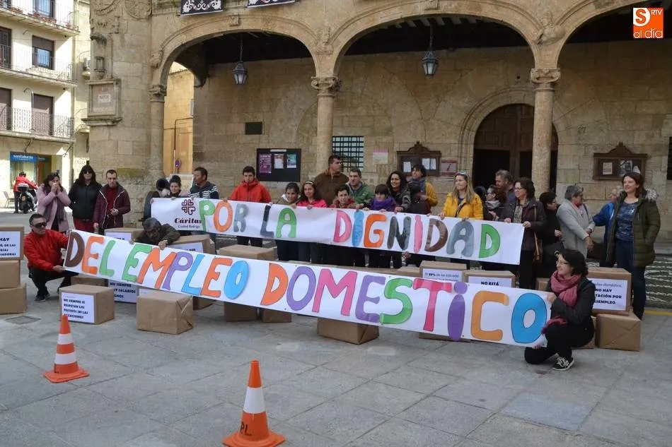 Imagen del acto reivindicativo del año pasado en la Plaza Mayor mirobrigense