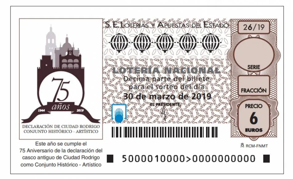 El 1º Premio del Sorteo de Lotería con el logo del 75 Aniversario se va a la isla tinerfeña de...