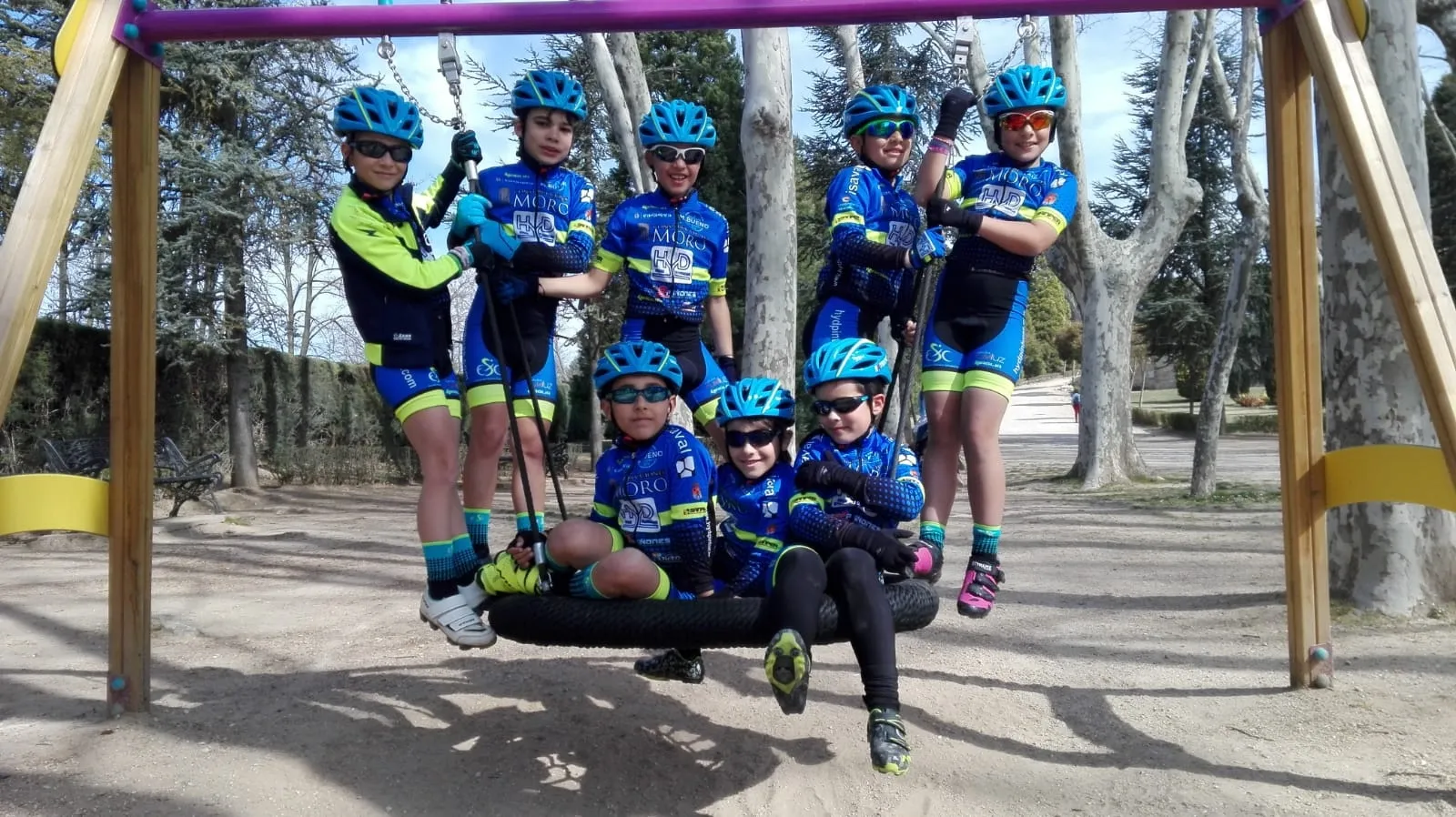 Los niños de la Escuela de Ciclismo Salmantina