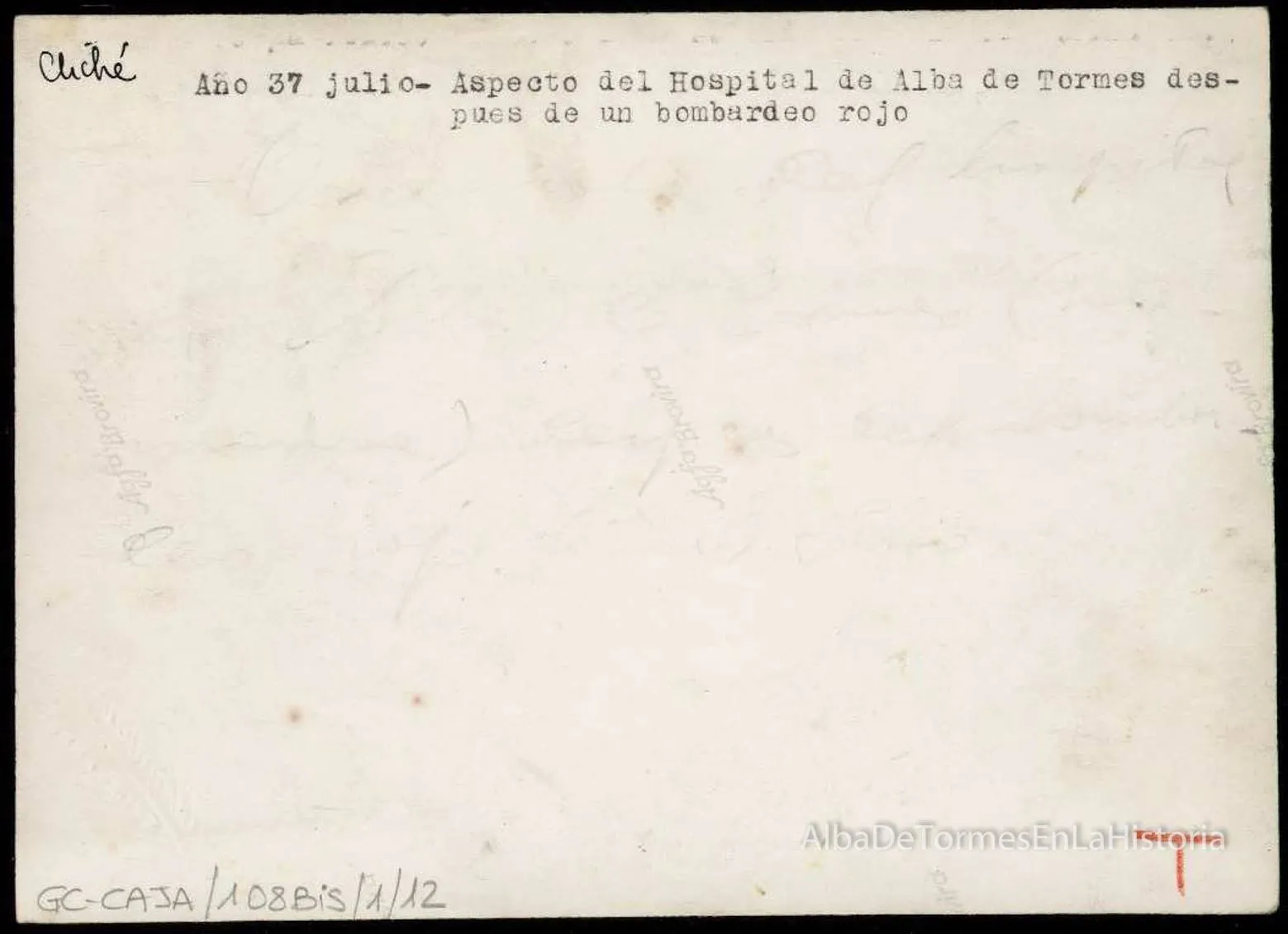 Foto 7 - V&iacute;ctimas y destrozos causados por el bombardeo del 3 de julio de 1937 en Alba de Tormes