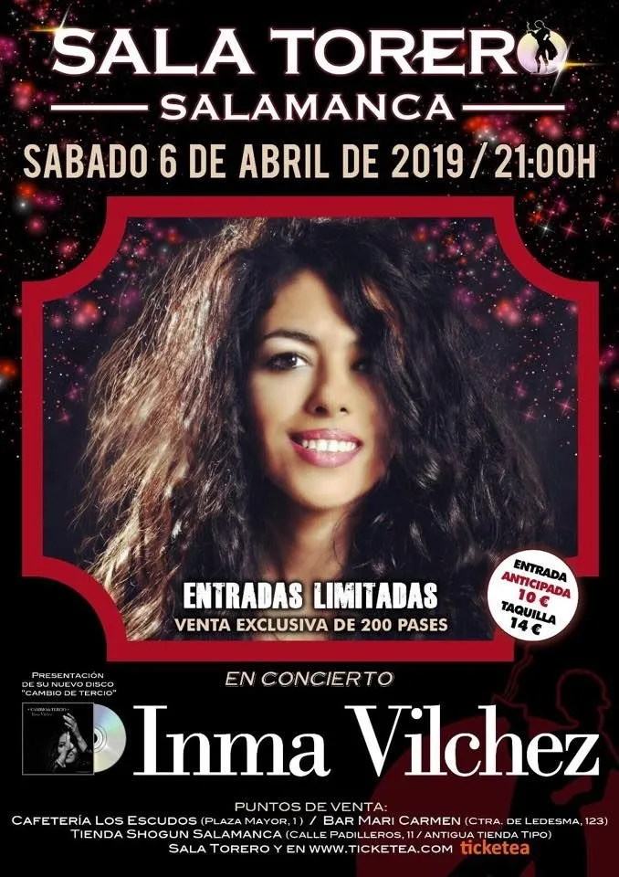 Foto 2 - Inma Vilchez regresa este s&aacute;bado a la Sala Torero de Salamanca