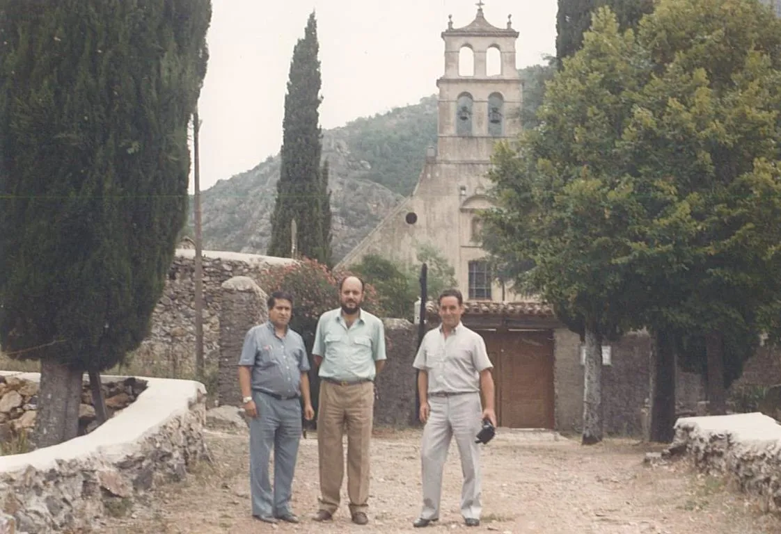 Con Leopoldo Gómez Castaño y Andrés Vicente en el convento de Las Batuecas