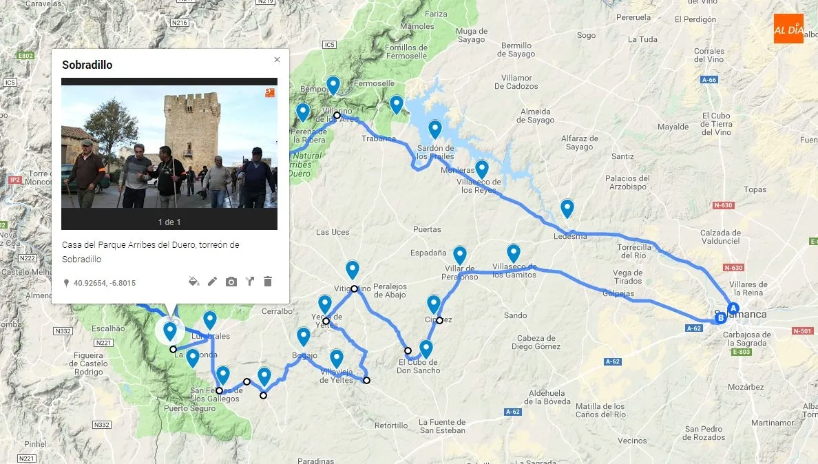 Ruta turística por Las Arribes / INFOGRAFÍA: MIGUEL CORRAL
