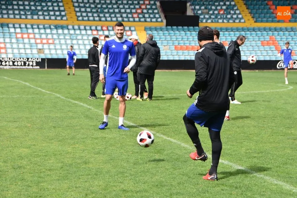 Una imagen del entrenamiento del viernes / Lydia González