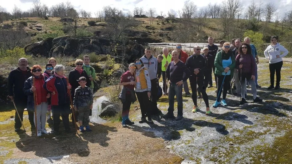 Los senderistas pudieron disfrutar del paisaje entorno al rio Uces