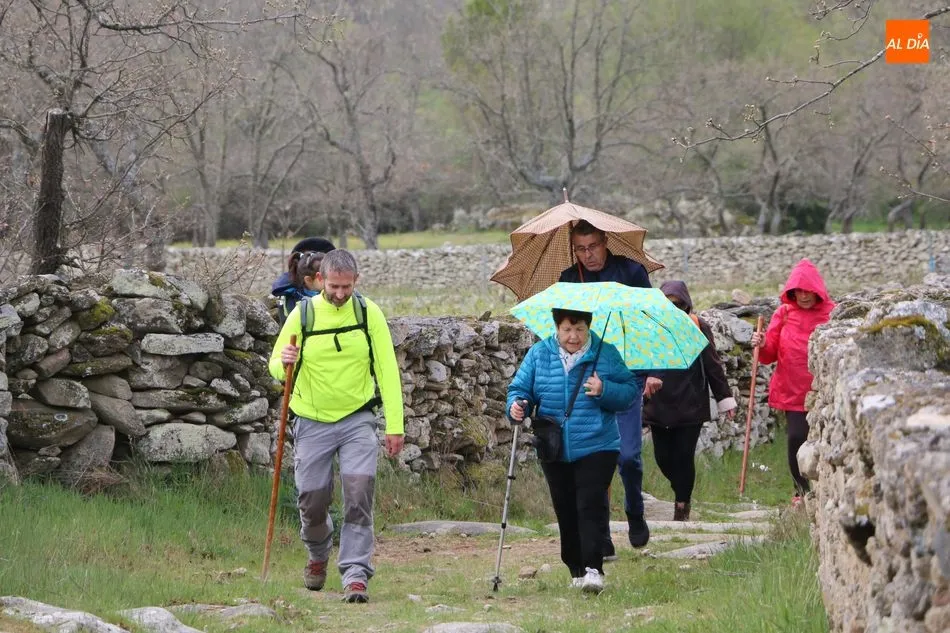 Foto 4 - Cerca de 200 senderistas desaf&iacute;an a la lluvia en la V Marcha de Senderismo de Lumbrales  