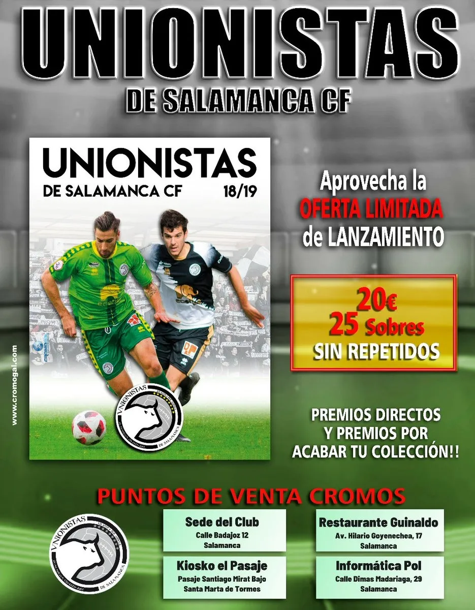 Foto 3 - Unionistas lanza su &aacute;lbum de cromos de la temporada 2018/2019