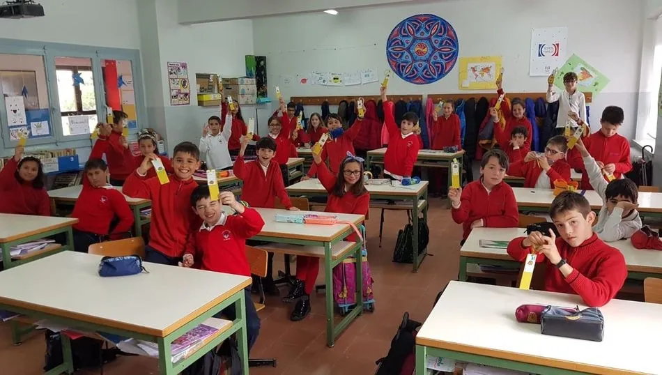 Los alumnos elaboraron su propio marcapáginas