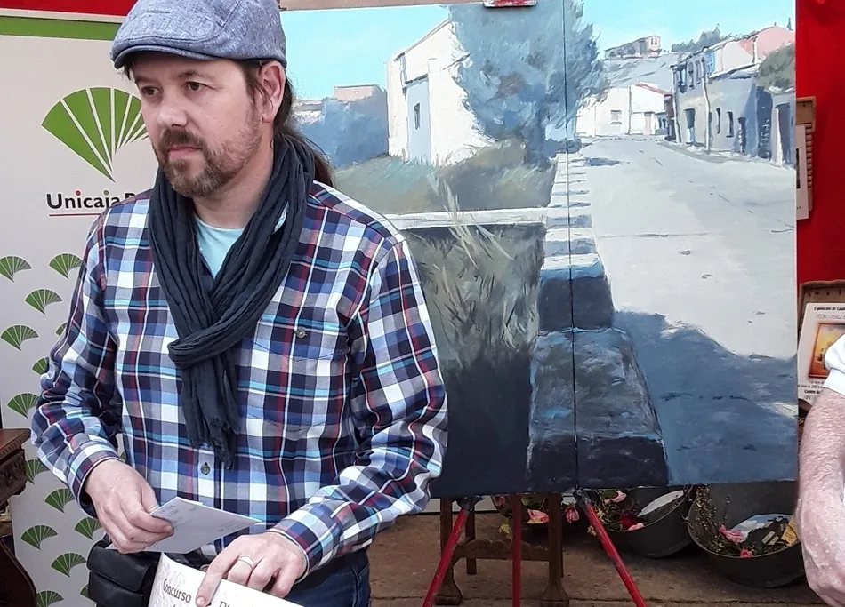 Foto 3 - Francisco Tom&aacute;s Medina se proclama vencedor del II Concurso de Pintura al Aire Libre de Hinojosa  