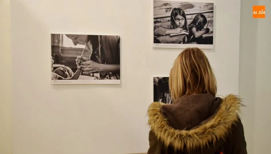 Exposición Amazonas. El pulmón, la sangre y los glóbulos verde-amarillos en el Palacio de Maldonado. Foto de Eva Fernández