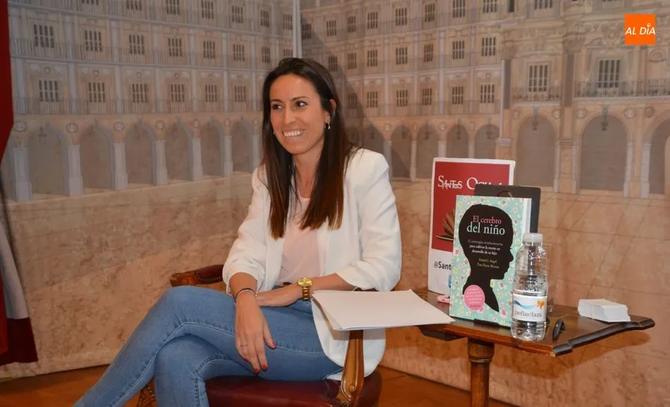 Natalia Martín de la Huerga, en la Librería Santos Ochoa de Salamanca. Foto de Lydia González