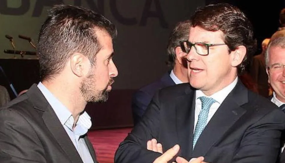 Luis Tudanca y Alfonso Fernández Mañueco, candidatos a la presidencia de Castilla y Léon por el PSOE y el PP respectivamente. Foto de El Norte de Castilla