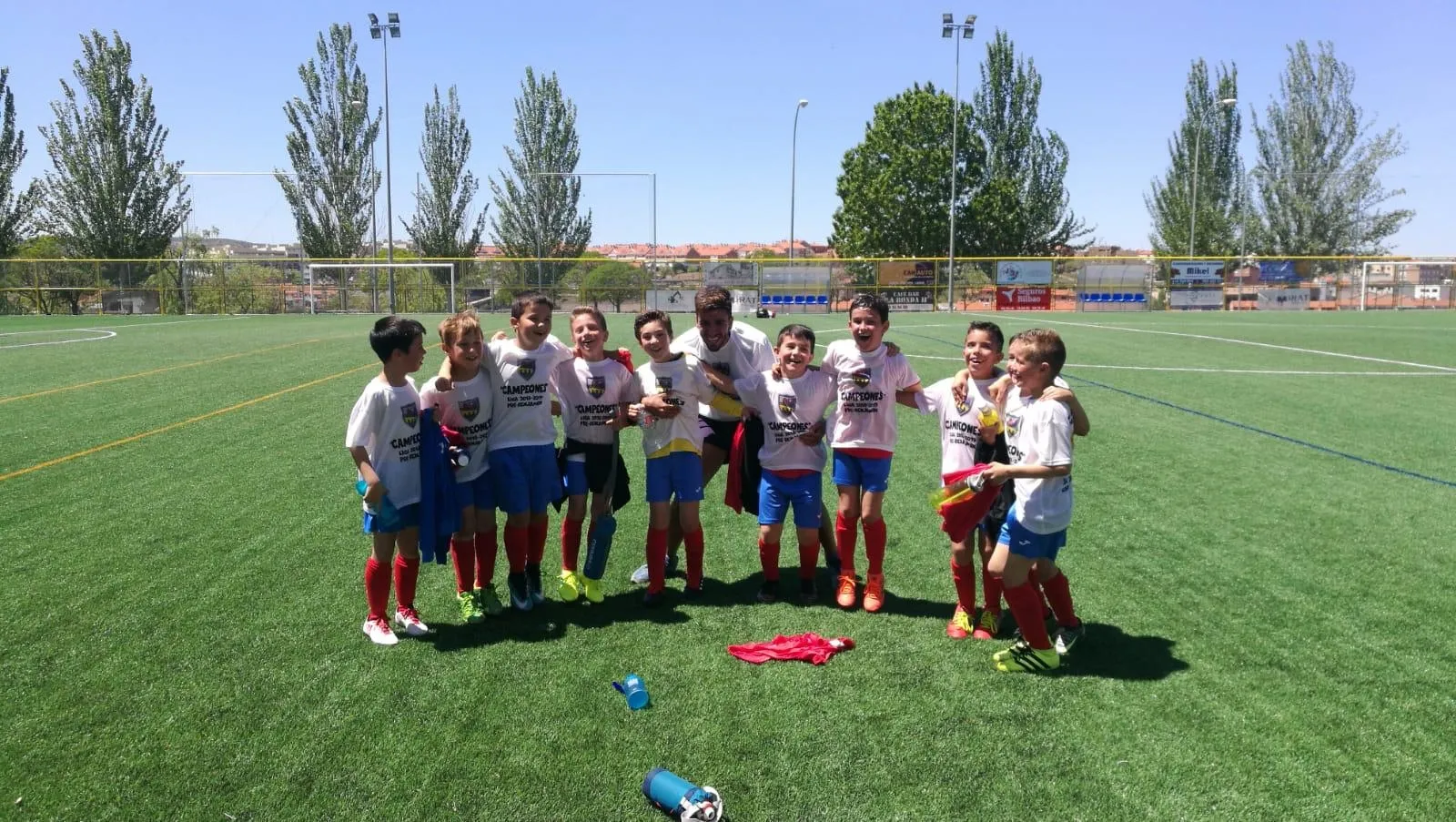 Celebración del título por parte de los jugadores