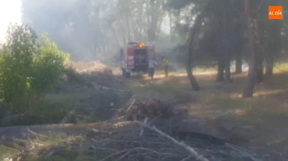 Foto 5 - Declarado un incendio en la antigua granja de gallinas de Villamayor