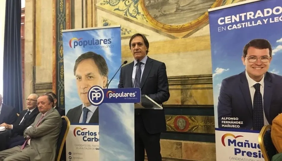 Intervención de Carlos García Carbayo en este encuentro del PP con empresarios de Salamanca