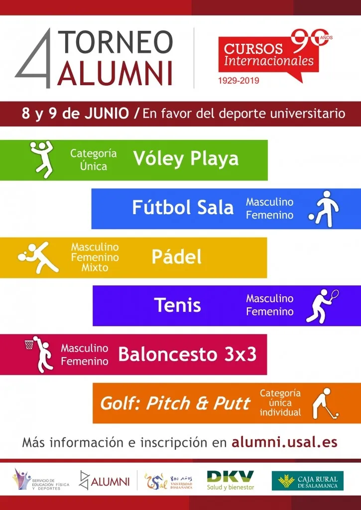 Cartel del evento deportivo universitario