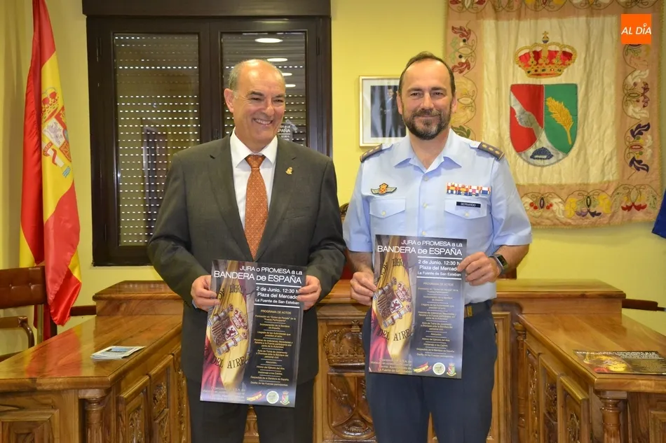La Fuente de San Esteban y la Base Aérea de Matacán organizan una jura de bandera de España  