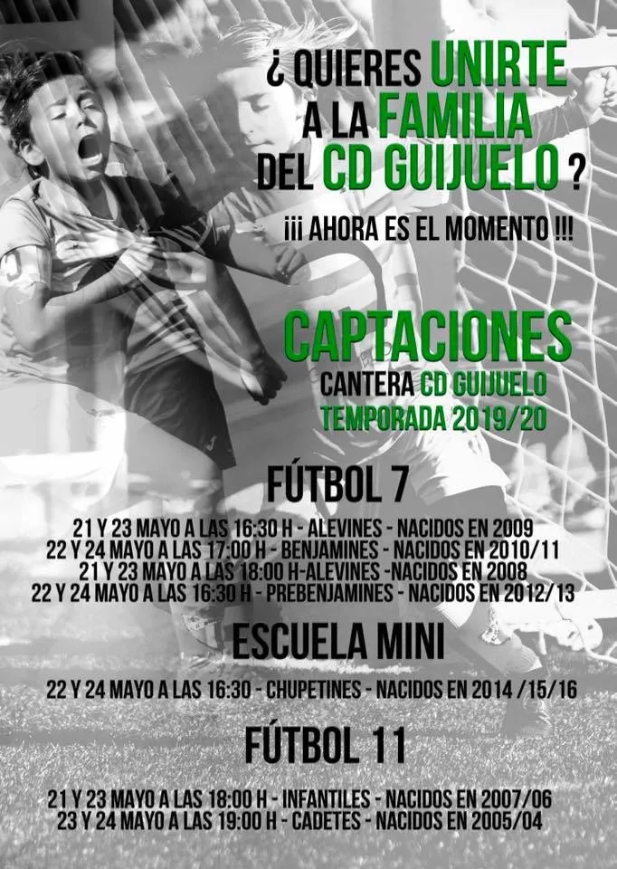 Foto 2 - El CD Guijuelo inicia hoy las captaciones de la base