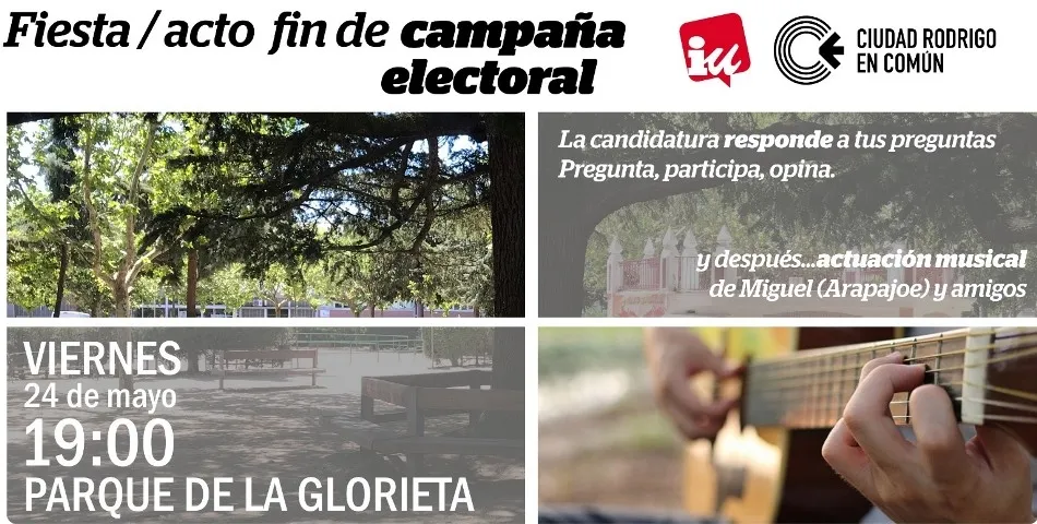 IU-CR en Común cerrará la campaña con una tarde de música y diálogo en el Parque de La...
