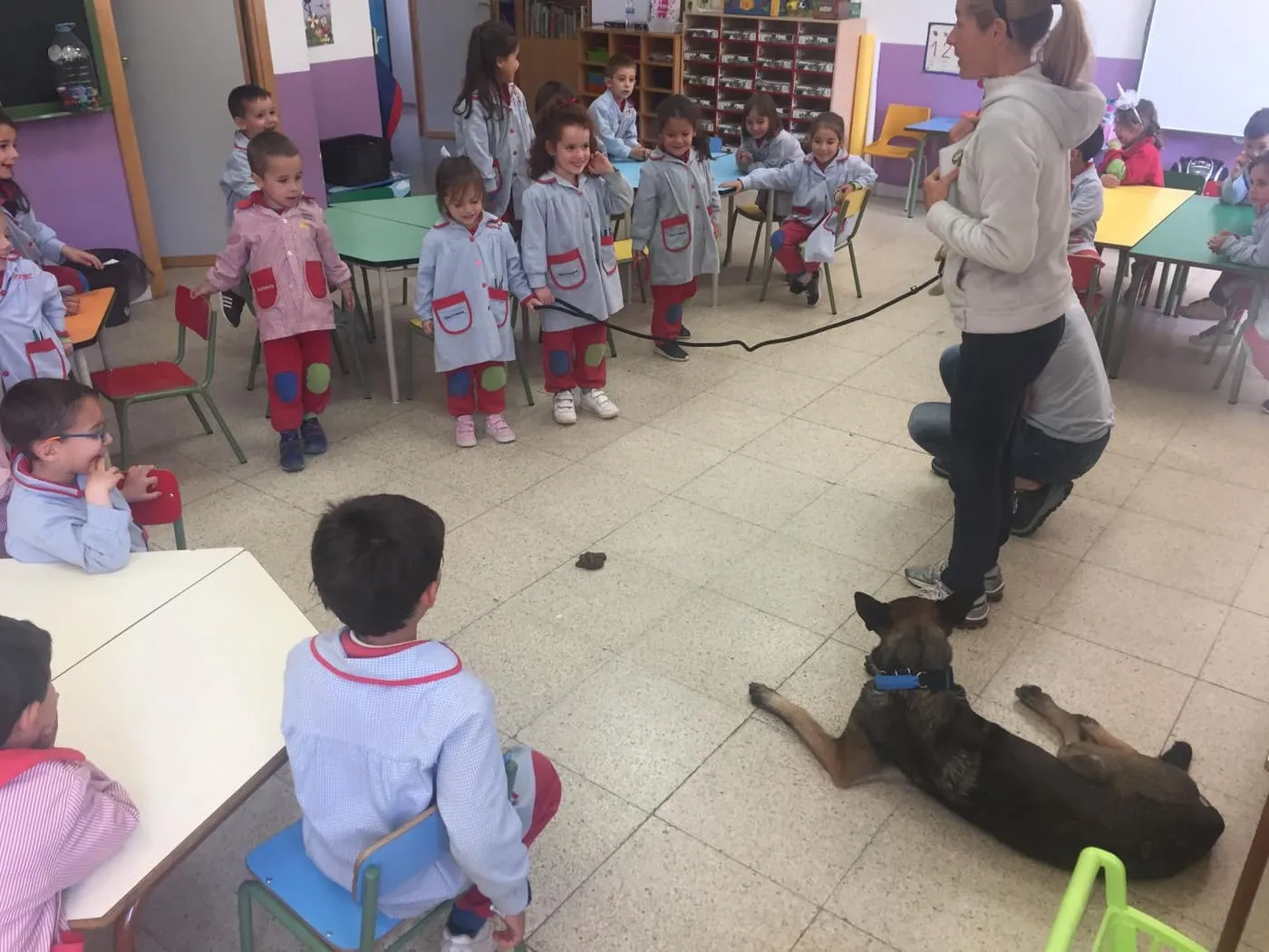 Un grupo de niños, durante la actividad