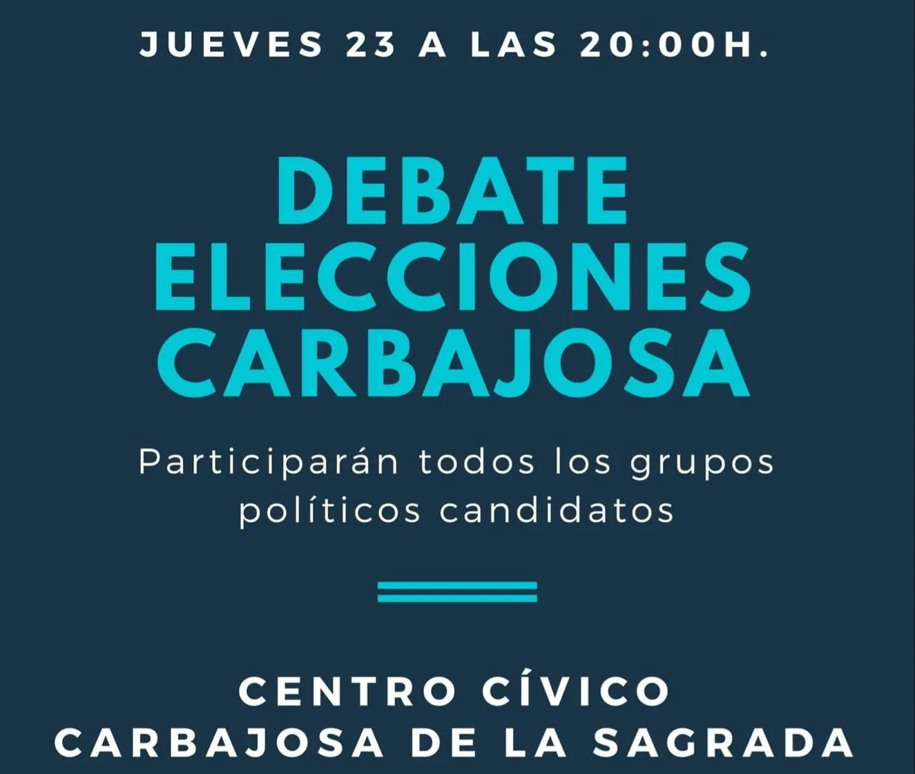 Foto 2 - Carbajosa de la Sagrada acoge esta tarde un debate con los candidatos a la Alcald&iacute;a&nbsp;  