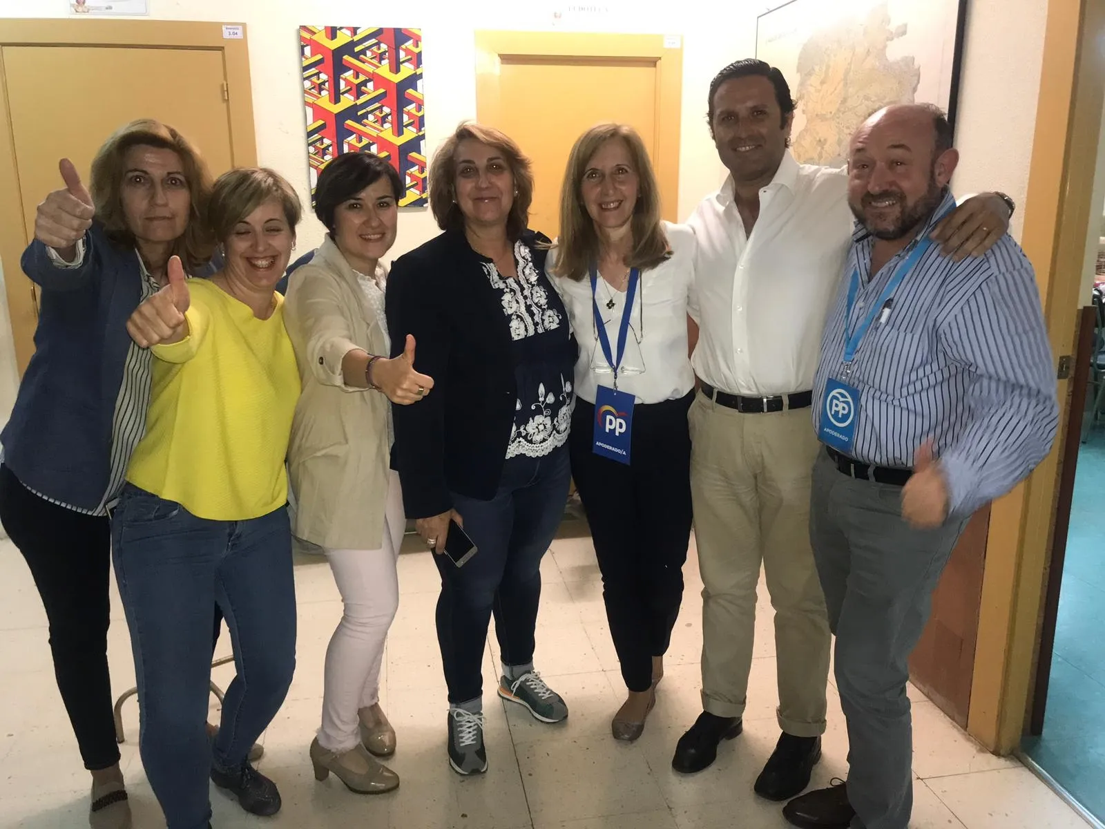 Integrantes de la lista del PP celebran la victoria en las elecciones