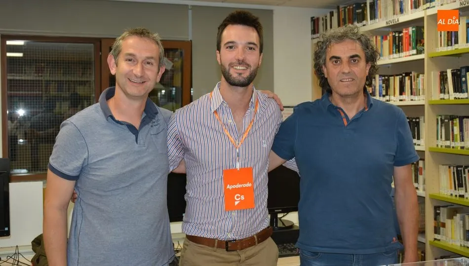Javier Martín, Carlos Pedraz y Jesús Herrero, cabezas de las tres formaciones que han concurrido a las municipales en Lumbrales / ESTER CORREDERA